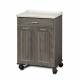 Clinton 8921-AF Mobile Treatment Cabinet with 1 Drawer, 2 Doors, Molded Top, and Fashion Finish Metropolis Gray Base