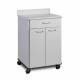 Clinton 8921 Mobile Treatment Cabinet with 1 Drawer and 2 Doors - Gray Countertop and Base