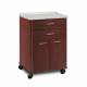 Clinton 8922-A Mobile Treatment Cabinet with 2 Drawers, 2 Doors, Molded Top, and Dark Cherry Cabinet