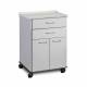 Clinton 8922-A Mobile Treatment Cabinet with 2 Drawers, 2 Doors, Molded Top, and Gray Cabinet