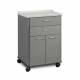 Clinton 8922-A Mobile Treatment Cabinet with 2 Drawers, 2 Doors, Molded Top, and Slate Gray Cabinet