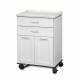 Clinton 8922-AF Mobile Treatment Cabinet with 2 Drawers, 2 Doors, Molded Top, and Fashion Finish Arctic White Cabinet