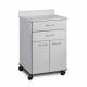 Clinton 8922 Mobile Treatment Cabinet with 2 Drawers and 2 Doors - Gray Countertop and Base