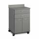 Clinton 8922 Mobile Treatment Cabinet with 2 Drawers and 2 Doors - Slate Gray Countertop and Base