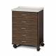 Clinton 8950-AF Mobile Treatment Cabinet with 5 Drawers, Molded Top, and Fashion Finish Chestnut Hill Cabinet