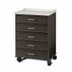 Clinton 8950-AF Mobile Treatment Cabinet with 5 Drawers, Molded Top, and Fashion Finish Twilight Cabinet