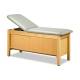 Clinton 9014 Series Classic-Value Cabinet Style Treatment Table with Sliding Door - Desert Tan Upholstery and Maple Laminate