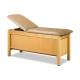 Clinton 9014 Series Classic-Value Cabinet Style Treatment Table with Sliding Door - Country Mist Upholstery and Maple Laminate