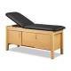 Clinton Classic-Value Cabinet Style Treatment Table with Four Door - Black Upholstery and Maple Laminate