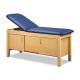 Clinton Classic-Value Cabinet Style Treatment Table with Four Door - Royal Blue Upholstery and Maple Laminate