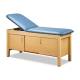 Clinton Classic-Value Cabinet Style Treatment Table with Four Door - Wedgewood Upholstery and Maple Laminate