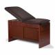 Clinton 91400 Panel Leg Series Space Saver Treatment Table with Sliding Doors - Dark Cherry Laminate