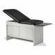 Clinton 91400 Panel Leg Series Space Saver Treatment Table with Sliding Doors, Panel Leg Pulled Out - Black Upholstery