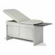 Clinton 91400 Panel Leg Series Space Saver Treatment Table with Sliding Doors, Panel Leg Pulled Out - Country Mist Upholstery
