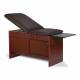 Clinton 91400 Panel Leg Series Space Saver Treatment Table with Sliding Doors, Panel Leg Pulled Out - Dark Cherry Laminate