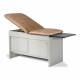 Clinton 91400 Panel Leg Series Space Saver Treatment Table with Sliding Doors, Panel Leg Pulled Out - Desert Tan Upholstery