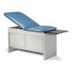 Clinton 91400 Panel Leg Series Space Saver Treatment Table with Sliding Doors, Wedgewood Upholstery - Panel Leg Pulled Out