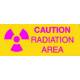 Silk Screened Sign Caution Radiation Area