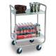 Lakeside Stainless Steel Tubular Utility Cart - 2 Shelves - Medium Duty 500 lbs Capacity