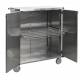 Lakeside Two Door Stainless Steel Case Carts - 36" Width Wire Shelf