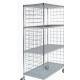 Shelf-Attached Enclosure Panel for Wire Carts - Shelf Width 19" x Panel Height 72"