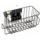 Pedigo Infusion Pump Black Powder Coated Steel Wire Basket - Large