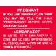 Silk Screened Sign Pregnancy Warning (English and Spanish)