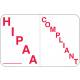 HIPAA COMPLIANT Label - Size 1 1/2"W x 1"H