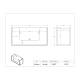 Poltex ACGB1 Acrylic Glove Box Holder, 1 Box Capacity - Dimensions