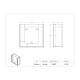 Poltex ACGB2 Acrylic Glove Box Holder, 2 Box Capacity - Dimensions