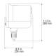 OHAUS Corporation Achiever™ 5000 Overhead Stirrer, 20-100 Ncm Maximum Torque - Dimensional Drawing, Side View