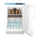 Accucold Pharmaceutical Series ADA Vaccine Built-in All-Refrigerator with NIST-Calibrated Temperature Display, 3 Wire Shelves, Solid Door - 2.65 Cubic Feet, Open Door with Beakers, Jars, and Bottles (The Beakers, Jars, and Bottles are not included)