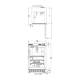 Accucold Pharmaceutical Series ADA Vaccine Built-in All-Refrigerator with NIST-Calibrated Temperature Display, 3 Wire Shelves, Glass Door - 2.65 Cubic Feet, Front and Top Dimensions