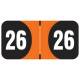Arden Label ADYM-26-T4 Arden Compatible ADYM Series 2026 Year Labels - Size 3/4" H x 1 1/2" W