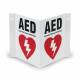 AERO Healthcare CardiAct™ HeartSine® PAD Connect AED Kit with Standard Wall Cabinet, Signage
