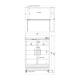Accucold Pharma-Lab Performance Series Upright Pharmacy Freezer with 8 Wire Shelves, Double Stainless-Steel Doors - 49 Cubic Feet, Top and Front View Dimensions