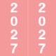 Arden Label AFYM-27-L5 IFC CL7300 Compatible AFYM Series 2027 Year Labels - Size 1 7/8" H x 1 7/8" W