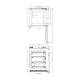 Accucold Pharma-Vac Performance Series ADA Height Vaccine Freezer with Digital Data Logger, 4 Wire Shelves, Solid Door - 2.47 Cubic Feet, Front and Top View Dimensions