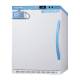 Accucold AFZ5PVBIADADL2BLHD Pharma-Vac Performance Series ADA Height Vaccine Freezer with Digital Data Logger, 4 Wire Shelves, Left Handle Solid Door -  4 Cubic Feet, Left Angle View