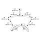 Burton Medical AIM® HI LED Dual Exam Light Ceiling Mounted - Dimensions