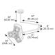 Burton Medical AIM® HI LED Exam Light Ceiling Mounted - Dimensions
