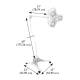 Burton Medical AIM® HI LED Exam Light ALED070 Floor Stand - Dimension
