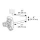 Burton Medical AIM® HI LED Exam Light Wall Mounted - Dimensions