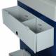 Harloff AL2360 Medical Cart Cup and Straw Holder - Two Compartments with Lid (shown attached to cart)
