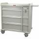 Harloff OptimAL Line Aluminum 600 Punch Card Medication Cart with CompX Electronic Lock, Single Wide Narcotics Drawer, Specialty Package