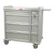 Harloff OptimAL Line Aluminum 600 Punch Card Medication Cart with Key Locks, Single Wide Narcotics Drawer