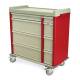Harloff AL600PCSP OptimAL Line Aluminum 600 Punch Card Medication Cart with Key Locks, Single Wide Narcotics Drawer, Specialty Package