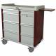 Harloff OptimAL Line Aluminum 600 Punch Card Medication Cart with Key Locks, Double Wide Narcotics Drawer, Specialty Package