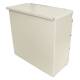 Harloff AL680436 Aluminum Waste Container with Mounting Bracket - Attached Lid
