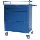 Harloff AL8W10K4DSP Aluminum Universal Line DISPILL® Compatible Medication Cart with Key Lock